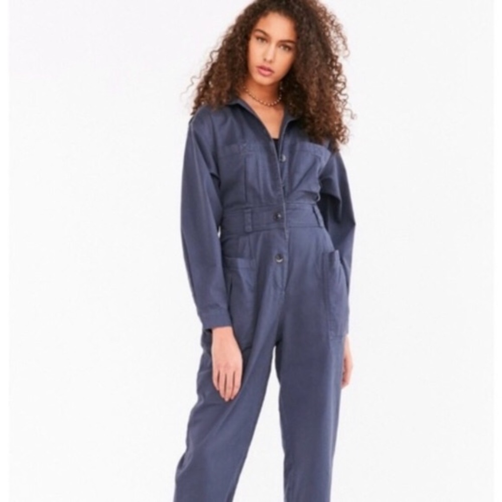 BDG Urban Outfitters navy cargo jumpsuit